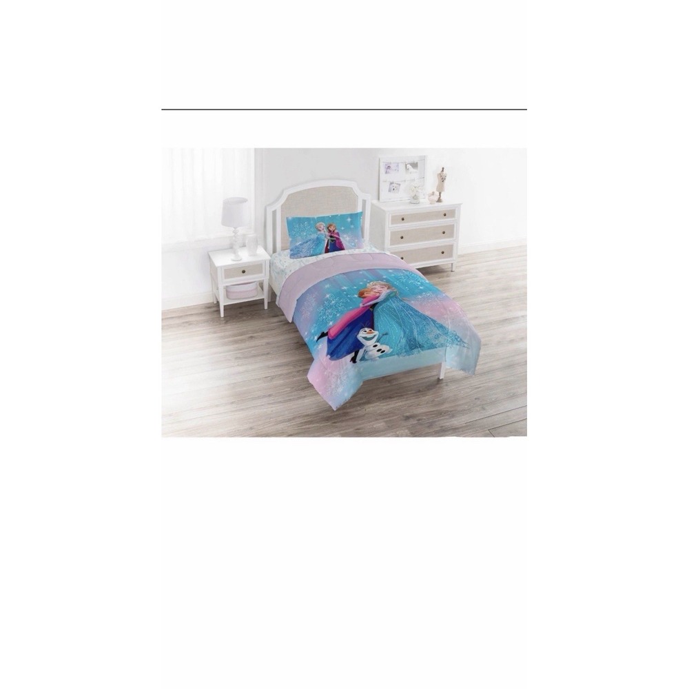 Disney Frozen Twin Comforter 64x86 Super Soft Elsa Anna Olaf Kids Bedding